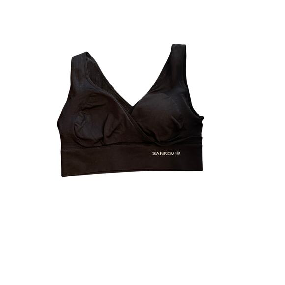 New Without Tags SANKOM Patent Aloe Vera Support & Posture Black Bra Sz S/M - Picture 1 of 4